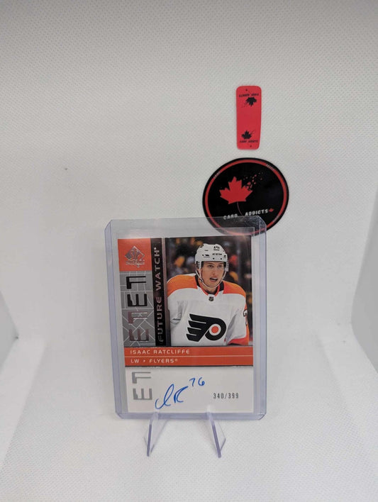 2022-23 SP Authentic Isaac Ratcliffe 2002 03 Retro Future Watch Auto RC #/399