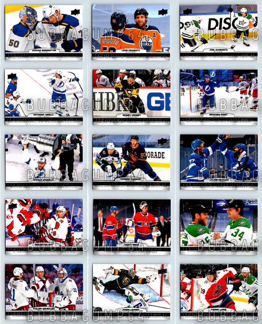 2021-22 UD TIM HORTONS PHOTO FINISH COMPLETE 15 HOCKEY CARD INSERT SET