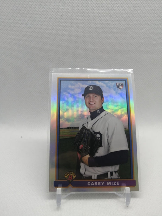 Casey Mize 2021 Bowman Chrome Rookie 1991 Throwback Refractor # 91B-CM Tigers RC