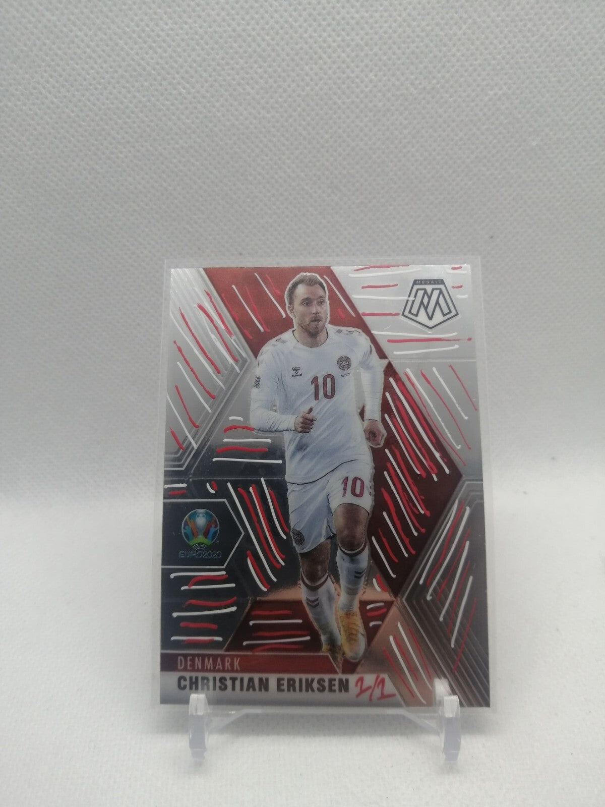 Christian Eriksen 2021 Panini Mosaic UEFA Euro Art Attack Custom 1/1