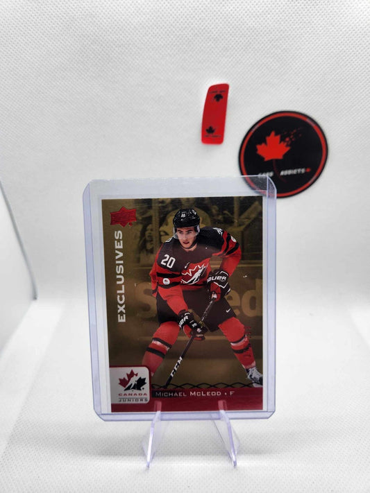 MICHAEL McLEOD #5...2017 TEAM CANADA JUNIOR...RED EXCLUSIVE Gold /199