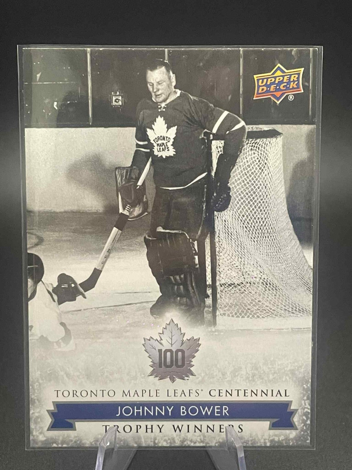 2017-18 UD Maple Leafs Centennial Trophy Winners Johnny Bower #117