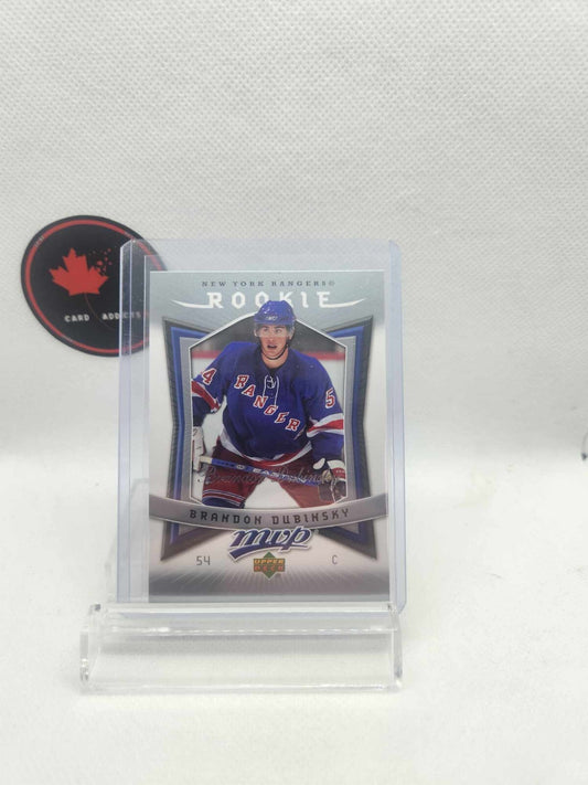 2007-08 Upper Deck MVP Brandon Dubinsky Rookie New York Rangers #343