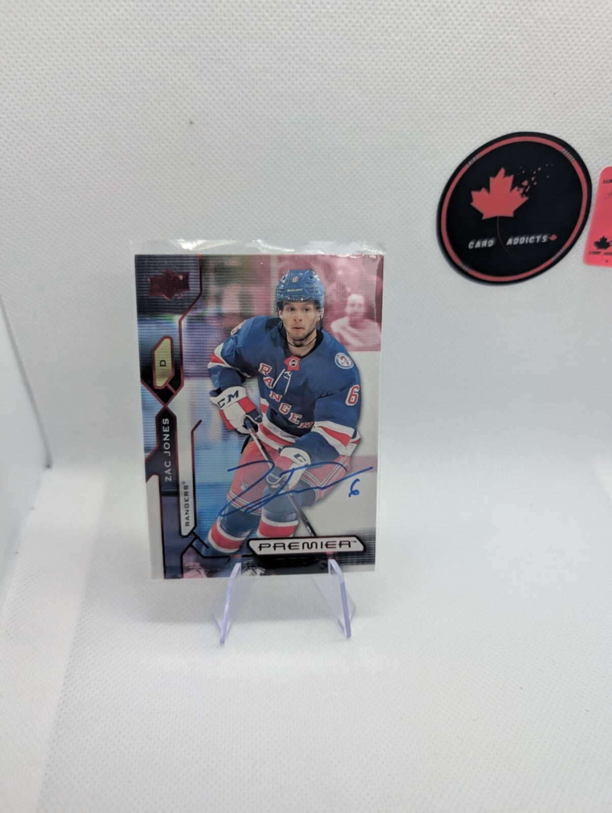 2021-22 Upper Deck PREMIER Rookie Signatures #145 ZAC JONES RC Rangers AUTO