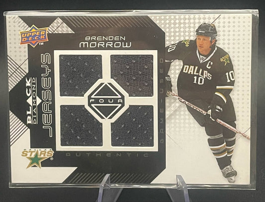 2008-09 UD BLACK DIAMOND BRENDEN MORROW QUAD JERSEY GAME USED BD Upper Deck Star