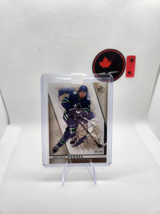 2022-23 SP Authentic Gold Limited Quinn Hughes /99 #43 Vancouver Canucks