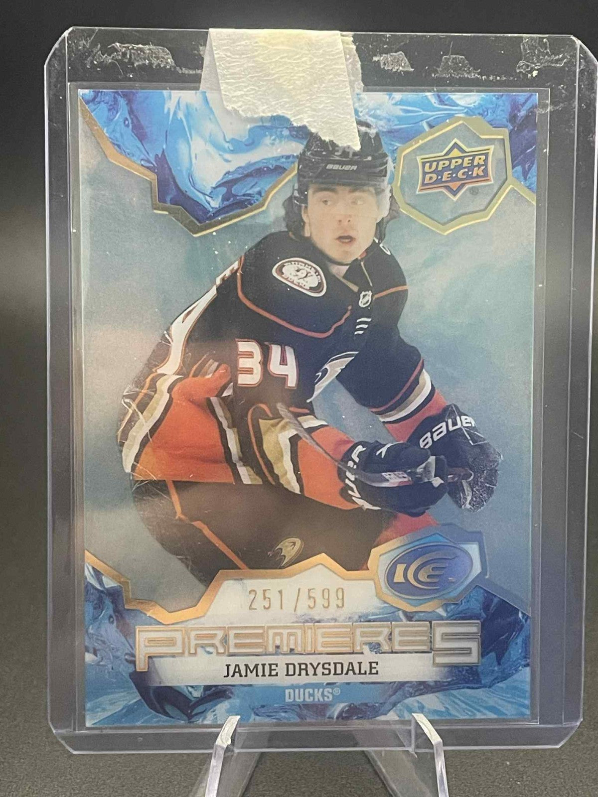 2021-22 Upper Deck Ice Ice Premieres Blue /599 Jamie Drysdale #244 Rookie RC