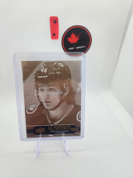 2021-22 Upper Deck #P-34 Trevor Zegras UD Portraits Anaheim Ducks