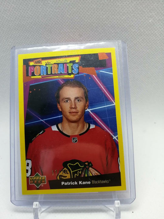2020-21 UPPER DECK SERIES ONE Patrick Kane UD PORTRAITS YELLOW #P-40 17/25