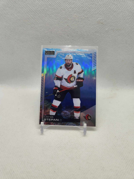 2020-21 OPC Platinum Aqua Marine 33 Derek Stepan Ottawa Senators