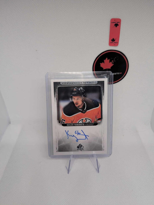 2020-21 UD SP Authentic UD Authentics AUTO Kailer Yamamoto #UDA-KY Oilers