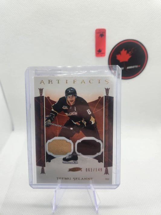2022-23 UDk Artifacts Teemu Selanne Ducks Legend Double Jersey /149