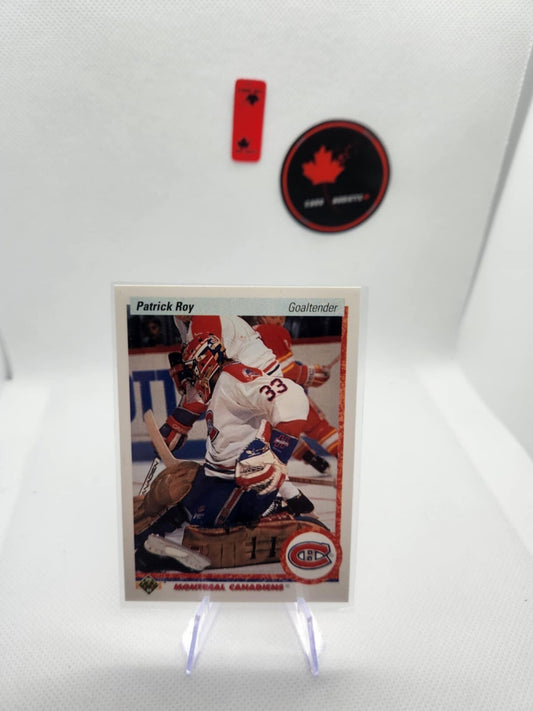 1990-91 UPPER DECK NHL HOCKEY #153 PATRICK ROY MONTREAL CANADIENS