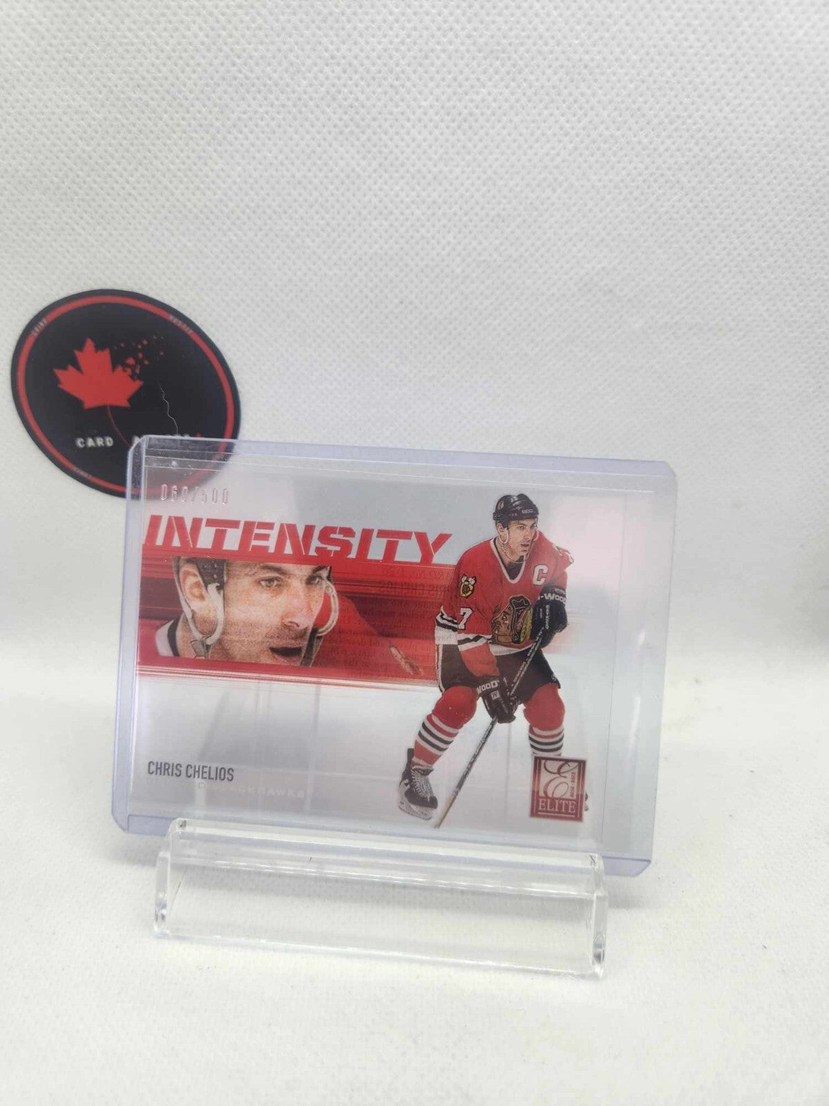 2012-13 Panini Rookie Anthology Elite Intensity /500 Chris Chelios #I-26 HOF