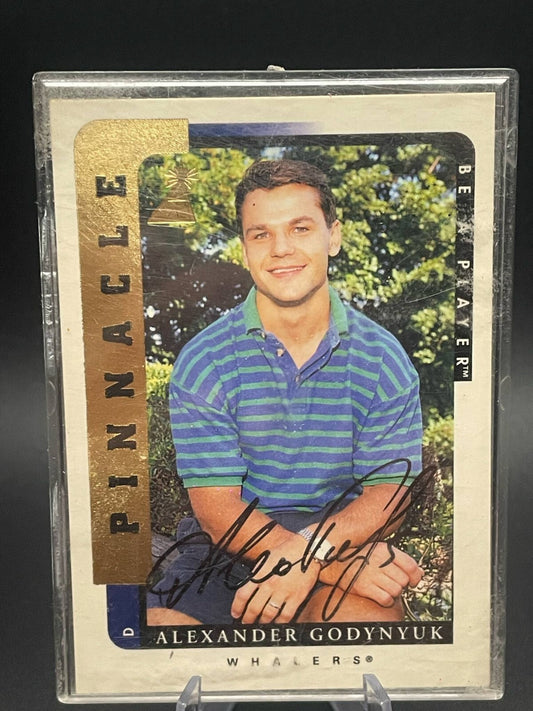1996-97 Pinnacle Be a Player Autographs Alexander Godynyuk Auto Hartford Whalers