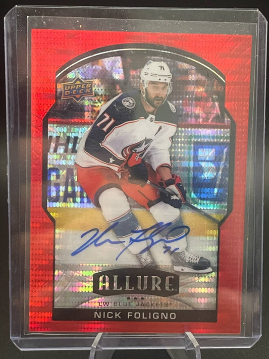 2020-21 Upper Deck Allure Red Rainbow Auto Nick Foligno #51 Auto