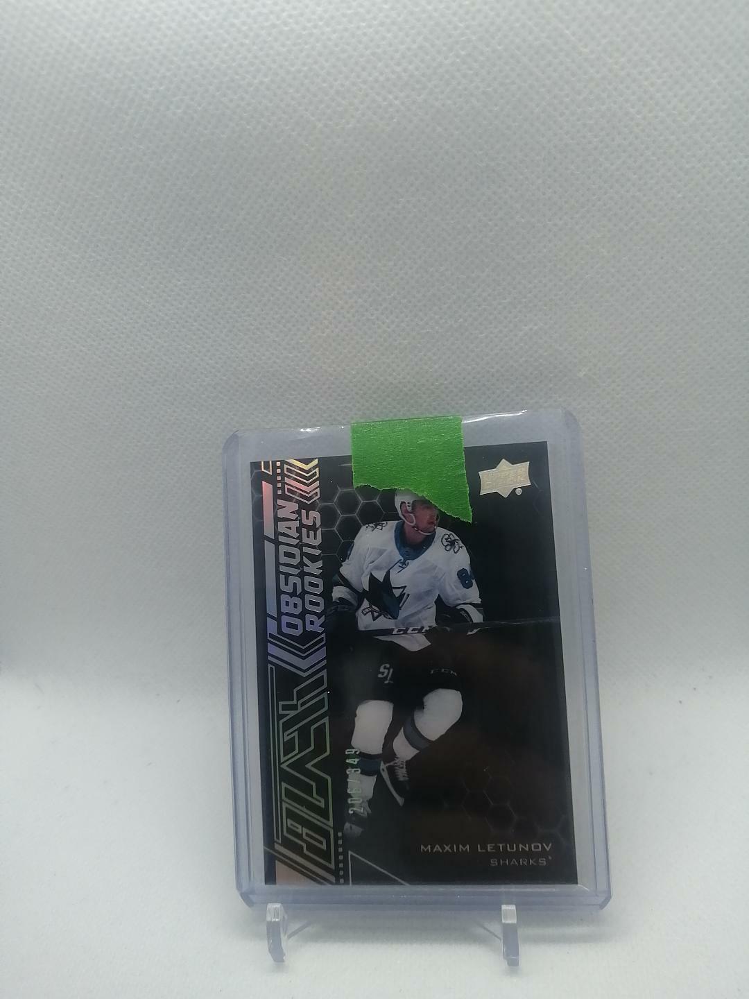2020-21 Maxime Letunov UD SPX #OR-31 RC Rookie - BLACK OBSIDIAN ROOKIES #'d /349