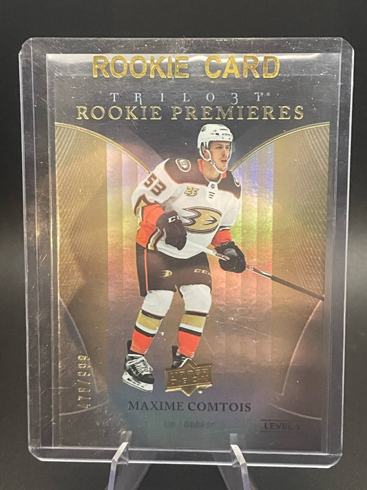 18/19 UPPER DECK TRILOGY ROOKIE PREMIERES RC #60 Maxime Comtois
