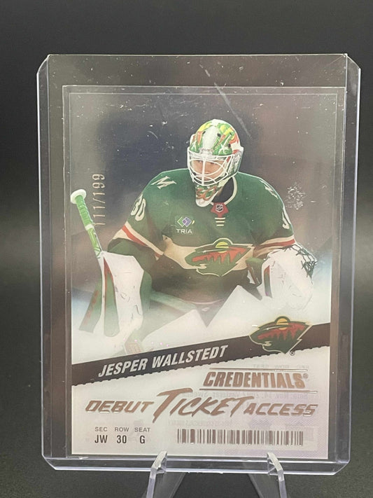 2024-25 Credentials Jesper Wallstedt #DTAA-JW Acetate Debut Ticket Access /199
