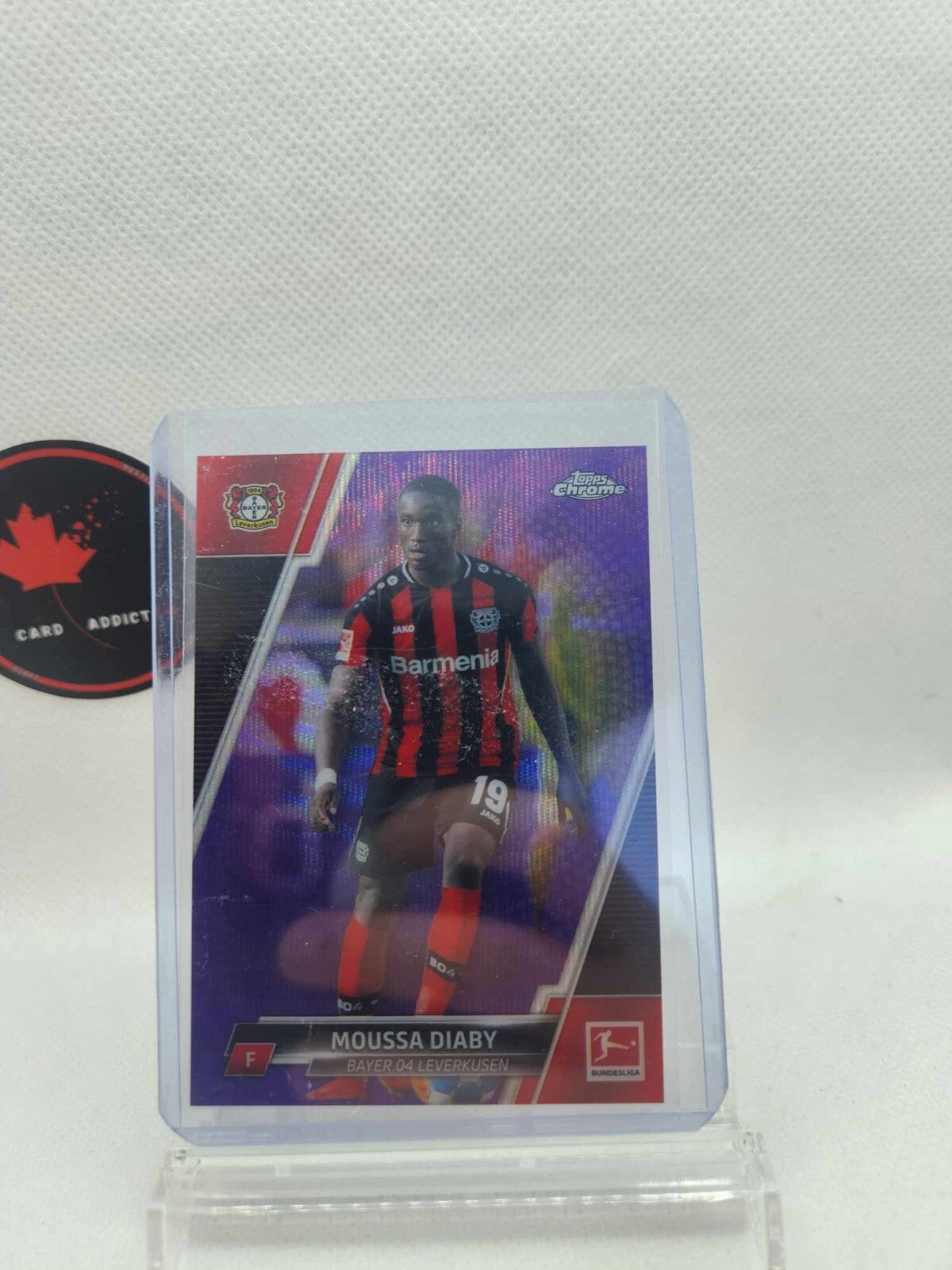 2021-22 Topps Chrome Bundesliga Purple Refractor /299 Moussa Diaby #67