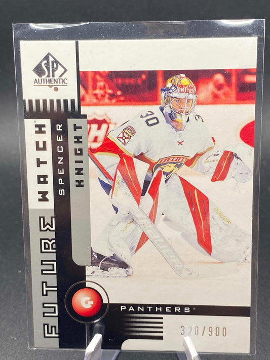2021-22 SP Authentic 01FW-SK Spencer Knight Retro Future Watch /900 RC PANTHERS