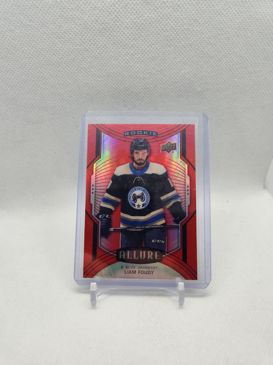 Liam Foudy 2020-21 Upper Deck Allure Rookie Red Rainbow Card #81