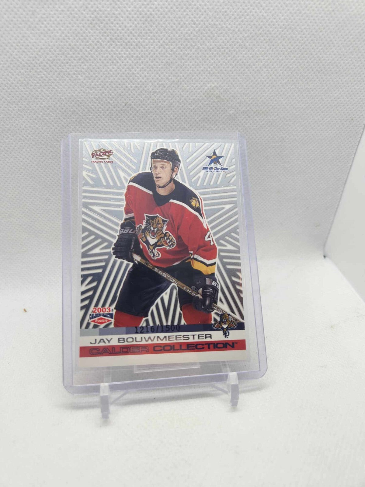2002 Pacific Calder Collection NHL All-Star Game /1500 Jay Bouwmeester Rookie RC