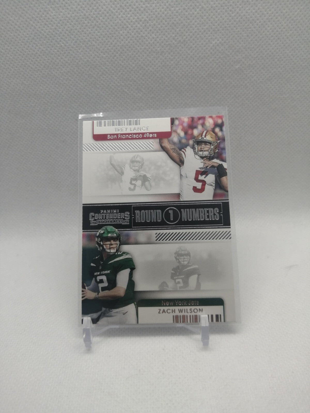 2021 Contenders Zach Wilson Trey Lance Round Numbers Rookie RC #RN-TLA