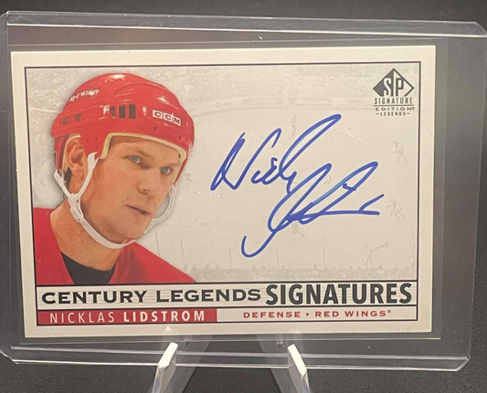 2020-21 SP Signature Edition Legends Nicklas Lidstrom On Card Auto Autograph HOF