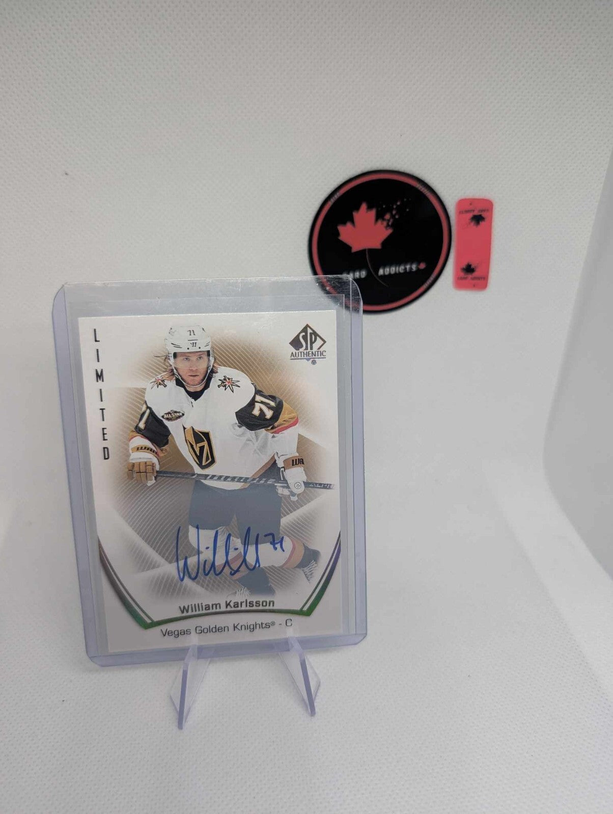 2021-22 SP Authentic Limited Auto William Karlsson #34