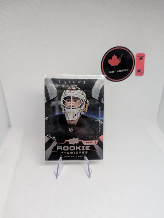 Jiri Patera - Rookie Premieres - Level 3 - /299 - RARE - 23/24 UD Trilogy