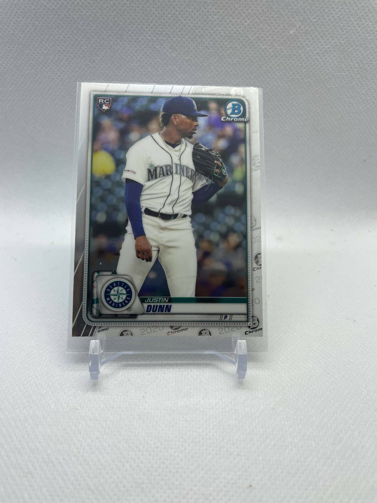 2020 Bowman Chrome Justin Dunn Seattle Mariners ROOKIE RC #20 CLEAN CORNERS