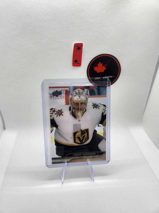 23/24 UD Series 1 Vegas Golden Knights Logan Thompson Clear Cut card #185