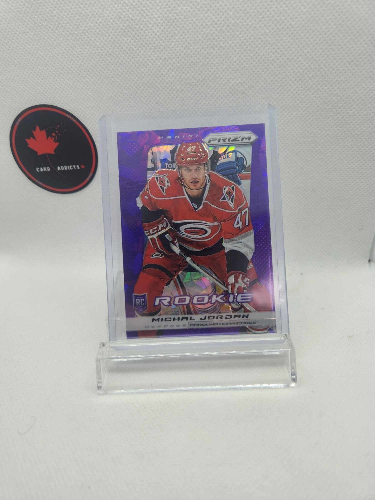 2013-14 Panini Prizm Prizms Purple #220 Michal Jordan - Carolina Hurricanes