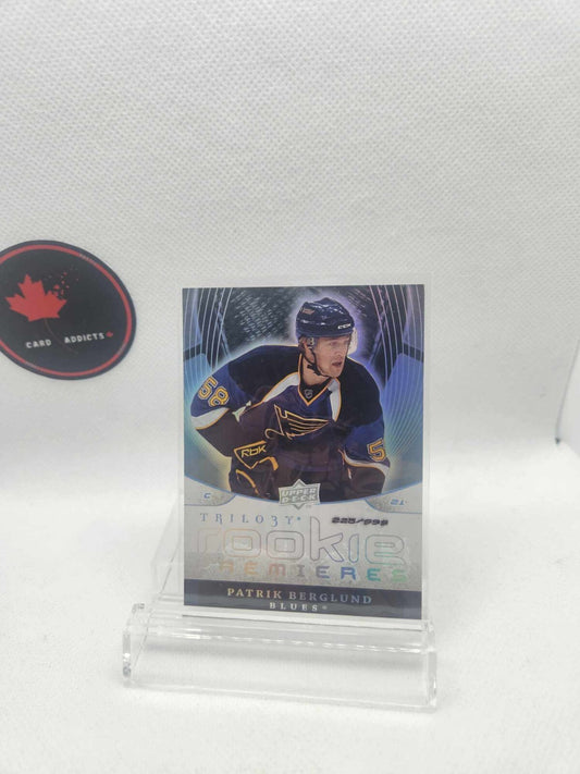 2008-09 Upper Deck Trilogy PATRIK BERGLUND Rookie Premieres /999 St Louis Blues