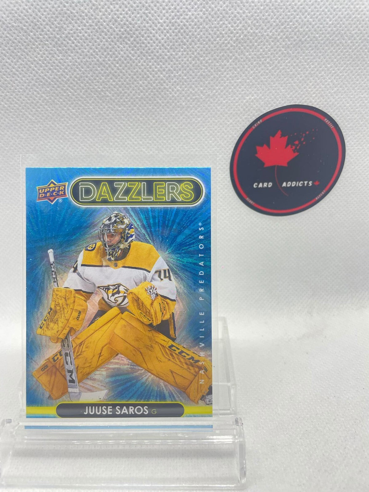 Juuse Saros 2021-22 Upper Deck Dazzlers Blue
