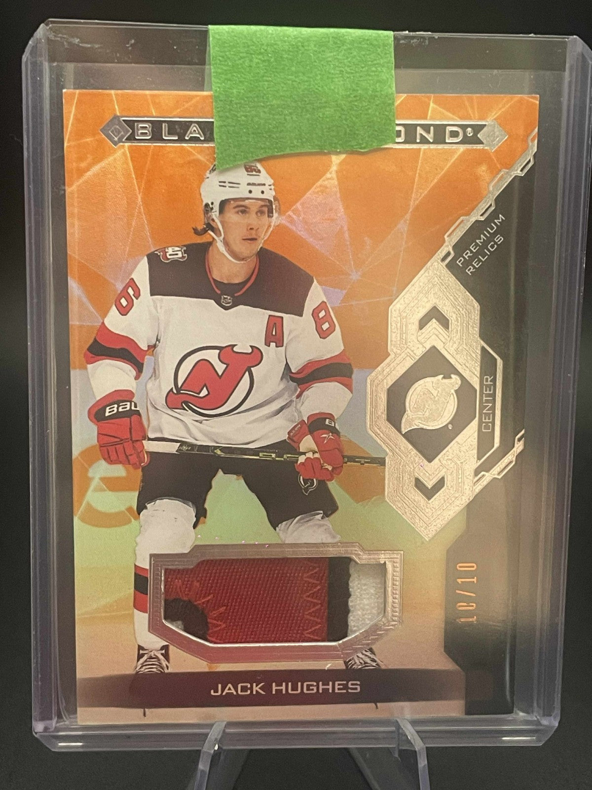 2022-23 Upper Black Diamond Pure Black Premium Relics Jack Hughes 10/10