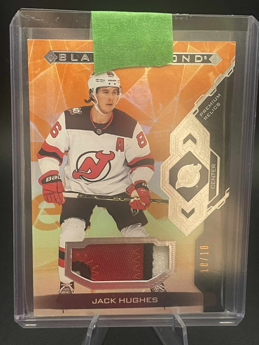 2022-23 Upper Black Diamond Pure Black Premium Relics Jack Hughes 10/10