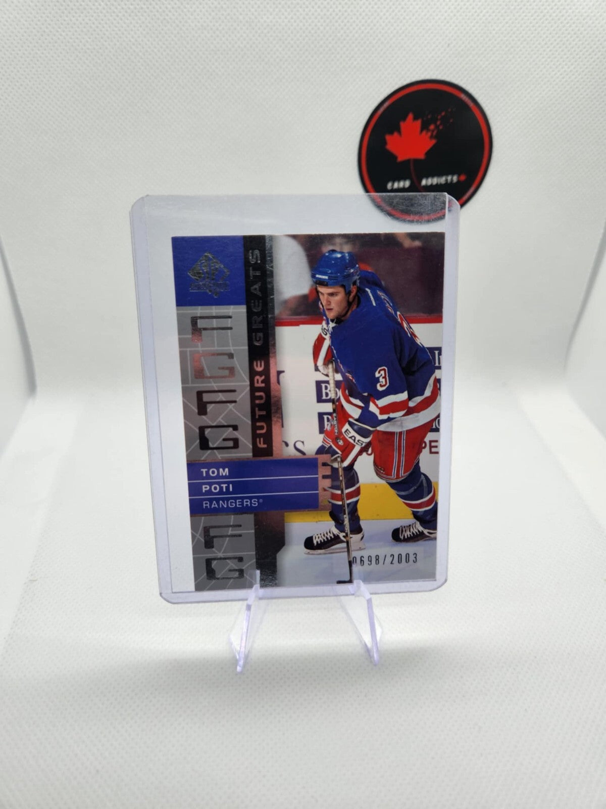 2002-03 SP Authentic Future Greats Tom Poti /2003 #125 New York Rangers