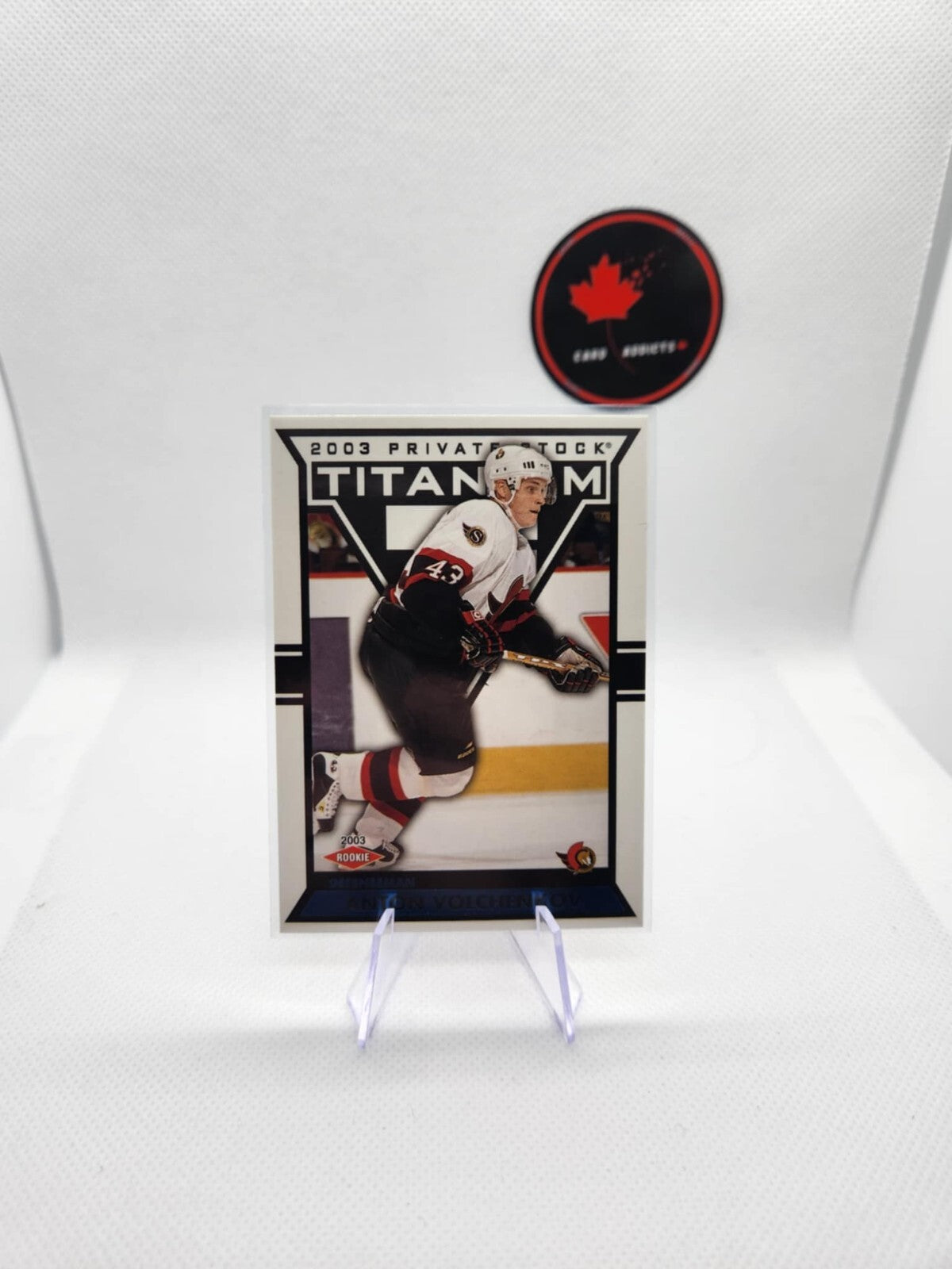 2002-03 Pacific Private Stock Titanium Blue /450 Anton Volchenkov #127 Rookie RC