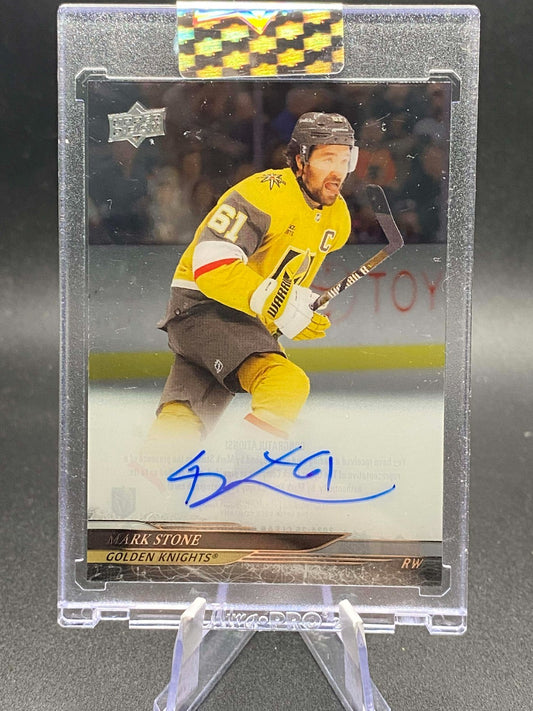2024-25 UD Clear Cut Auto MARK STONE On Card Signature Vegas Golden Knights