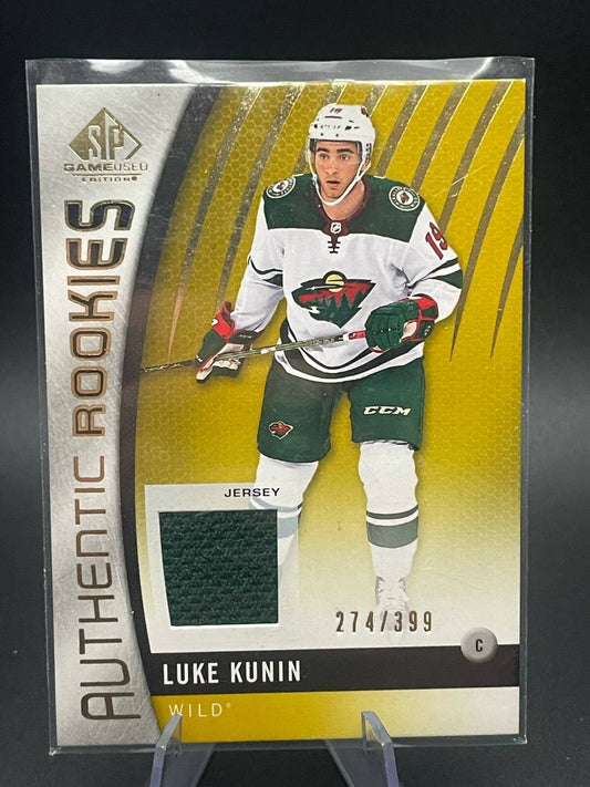 Luke Kunin Rookie Jersey 2017-18 SP Game Used Gold Memorabilia Authentic #/399