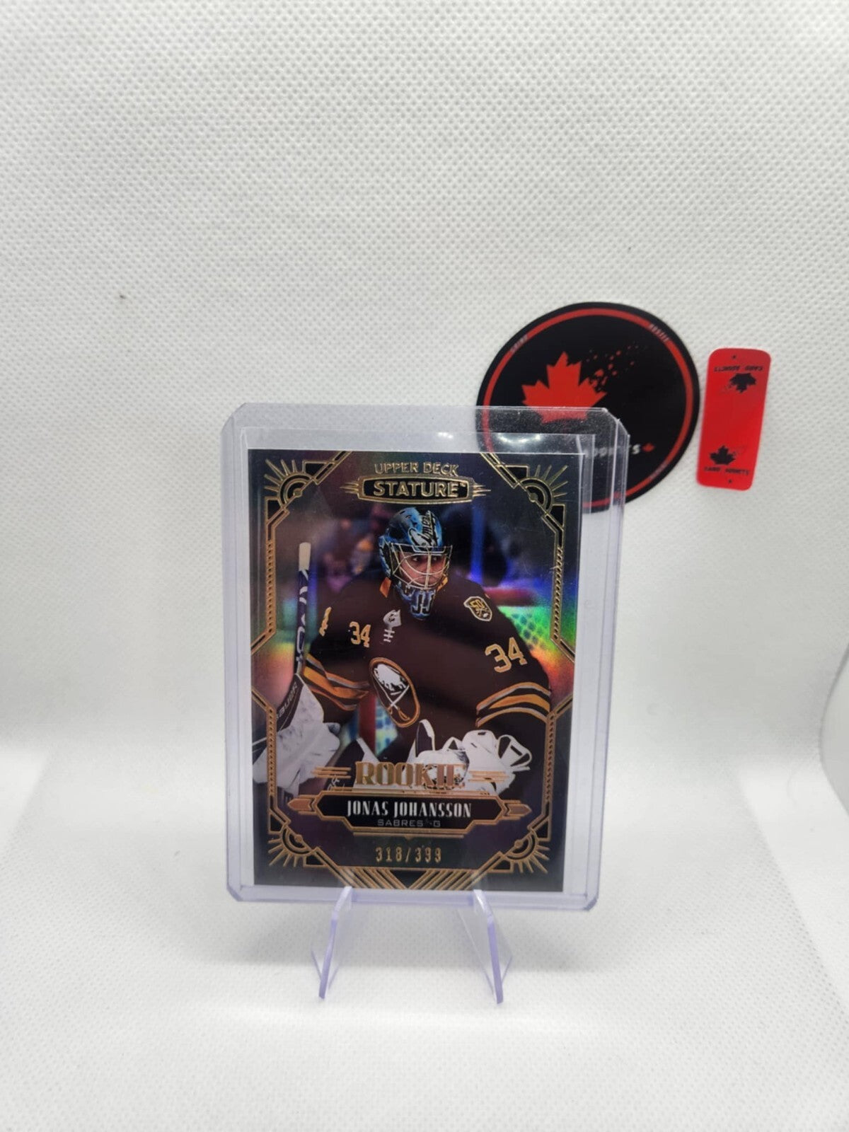 Jonas Johansson 2020-21 Upper Deck Stature Rookies /399 #164 Buffalo Sabres