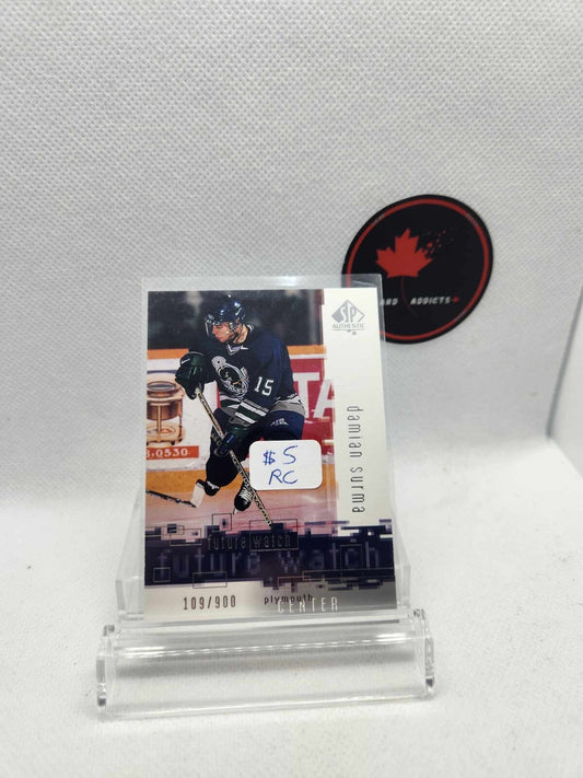 2000-01 SP Authentic Future Watch - DAMIAN SURMA #127 CHL Rookie RC /900