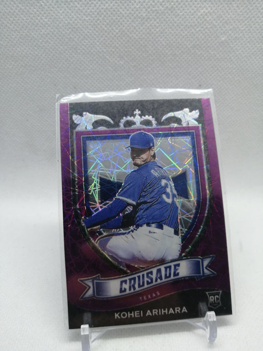 2021 Chronicles Crusade Purple Velocity Prizm #20 Kohei Arihara RC Texas Rangers