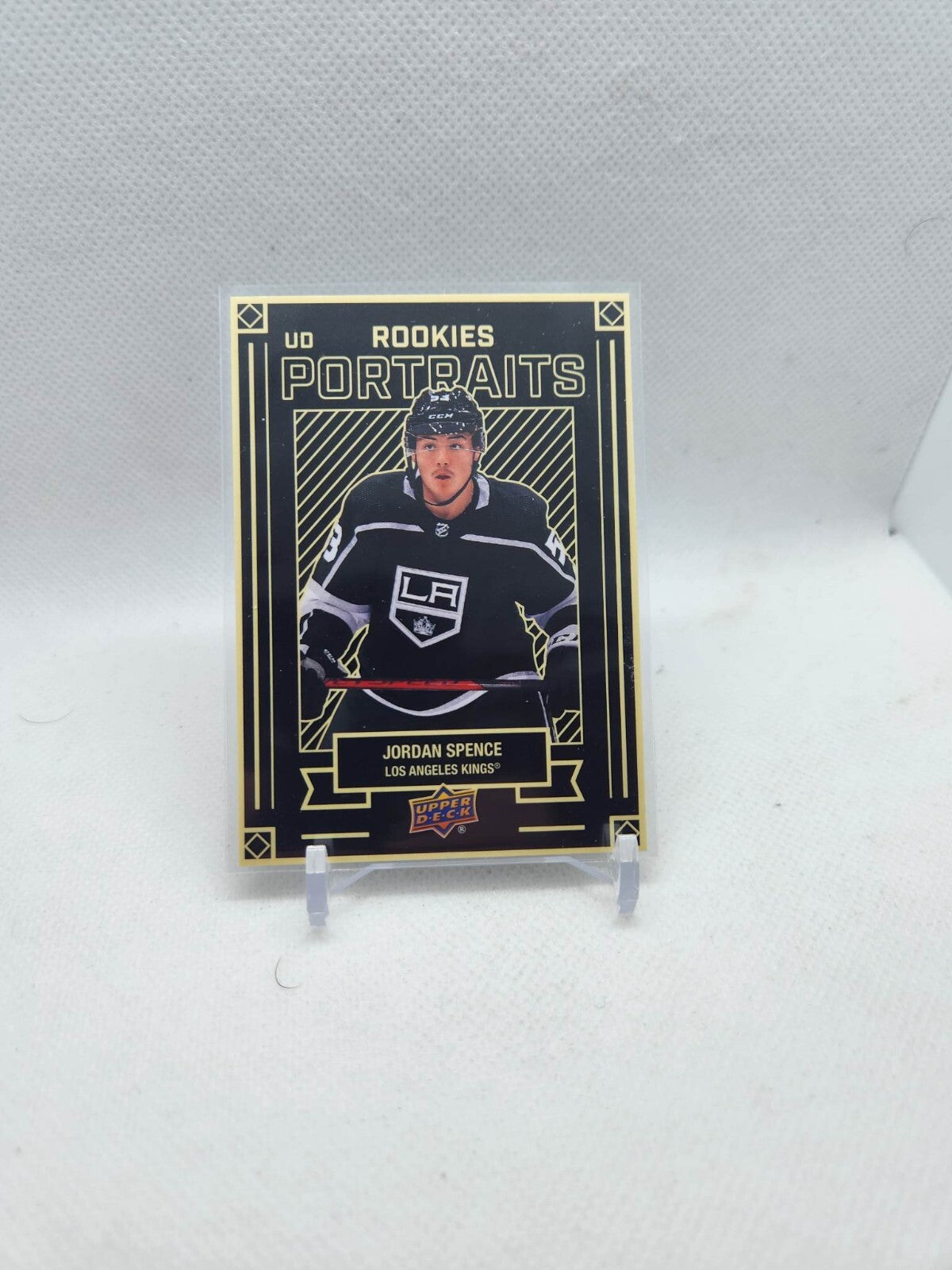 2022-23 Upper Deck UD Portraits Rookies #P-48 Jordan Spence - Los Angeles Kings