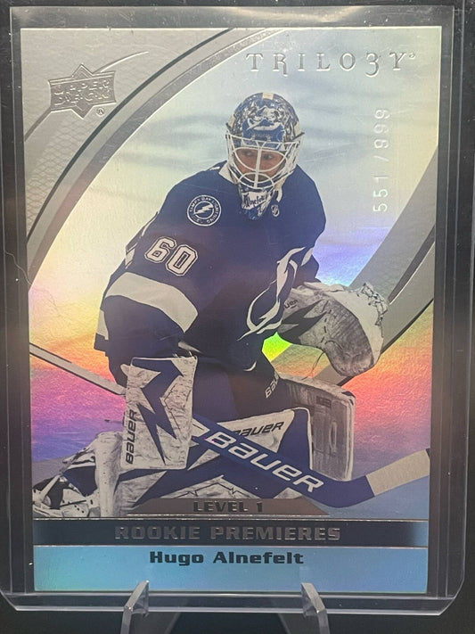 2021-22 Upper Deck Trilogy Hugo Alnefelt Tampa Bay Lightning RC /999