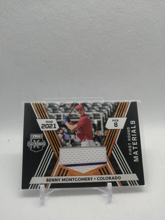 2021 Panini Elite Extra Edition BENNY MONTGOMERY First Round Materials Rookie #8