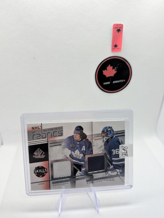 Auston Matthews and Jack Campbell NHL Fabrics Jersey SP Game Used