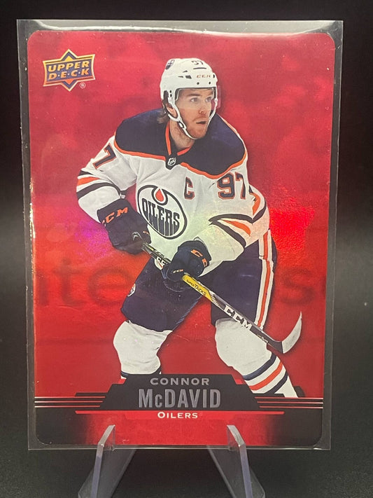Connor Mcdavid Red Die Cut UD 20-21 Tim Horton's Collector Series #DC-44